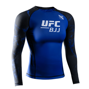 color_Black/Blue| UFC BJJ Women’s Long Sleeve Rash Guard
